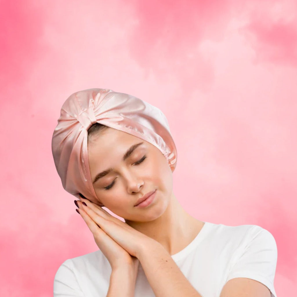 Gorro de satén de doble capa: ¡protección y comodidad para tu cabello!